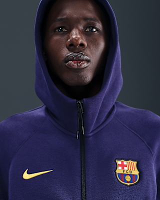 FC Barcelona Tech Windrunner Men's Nike Soccer Fleece Full-Zip
